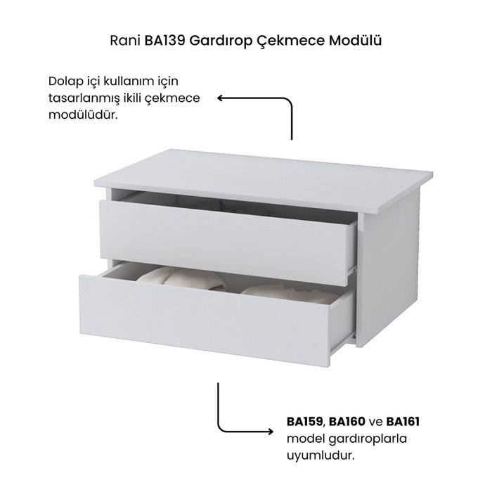 Hanah Home Cajón Blanco BA139 - 4075